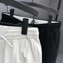 高級トレンド メンズ夏用ショートパンツ【白色・フィット・ゴムウエスト】