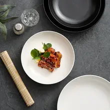 高級感ある洗練されたデザインの陶器製食卓皿【家庭用・軽量・美しい仕上げ】