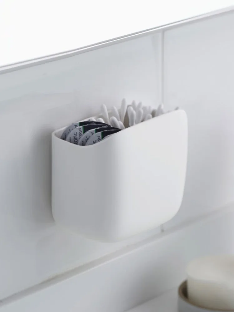 ミニゴミ箱【吸盤付き・壁掛けタイプ・コットン用収納】：一人暮らし 日用品 おすすめの空間節約アイテム