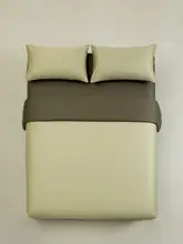 MIDO HOUSE 高級コットン製 ベッドリネン三点セット【通年使用・綿サテン・シーツ・掛け布団カバー・ベッドスカート】（セットアップ対応）