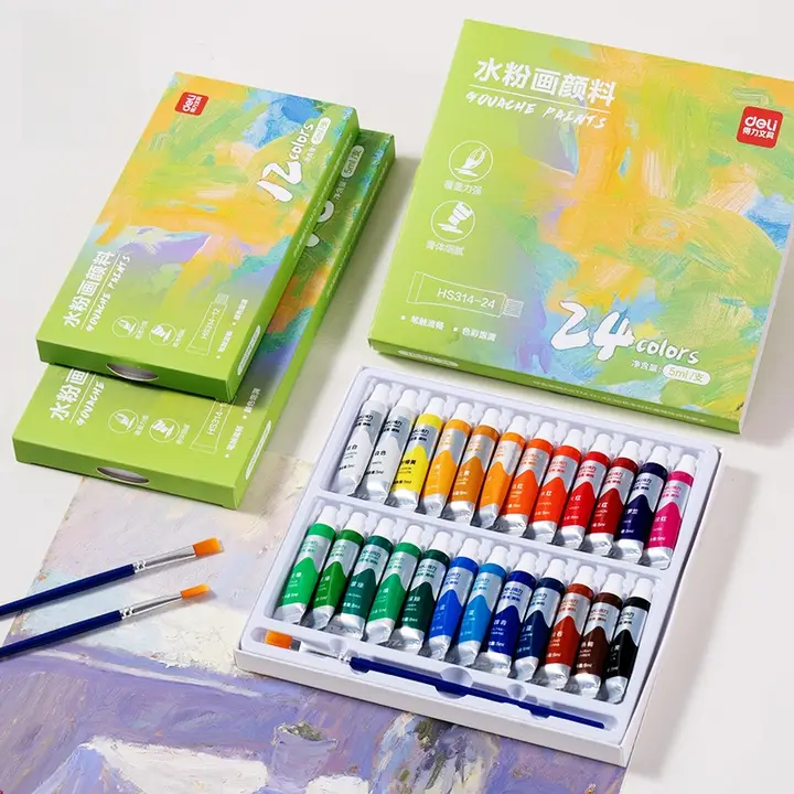 水彩絵具セット【洗浄可能・多色・画材初心者向け】（セットアップ対応）