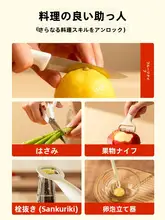 キッチン用多機能ツール【果物ピーラー・泡立て器・ハサミ・栓抜き・収納】（セットアップ対応）