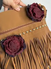 ボヘミアン風フリンジショルダーバッグ【西部風・花柄・トラベル用】