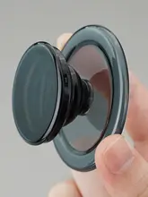 スマホスタンド マグネット式 透明 エアクッション 角度調節可能 卓上アクセサリー 解消 スマホ タブレット 対応