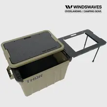 WINDSWAVES アルミ合金製 タクティカルテーブル【キャンプ用・収納ボックス付き・デスクトップ】
