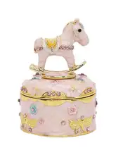 精巧なデザインのエナメル工芸装飾ボックス【ジュエリーボックス・馬の形・誕生日プレゼント】