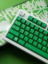 キーキャップ 二色成形 ABS樹脂 グリーン Mischief Cherryプロファイル タムキーボード用 「PBTfans」
