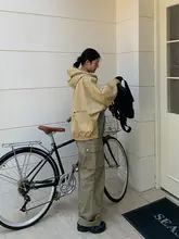 ワークパンツ ゆったり ストレート 単色 リベット ポケット
