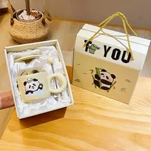 パンダデザインの陶器マグカップ【ギフトボックス入り・実用的】
