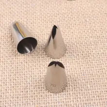 葉っぱとリボンデザインの304ステンレス製クリーム用絞り口【小型・お菓子作り用】