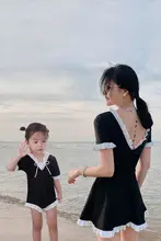 親子用水着【母娘お揃い・スカートスタイル・女の子用・大きいサイズ・プリンセスデザイン】