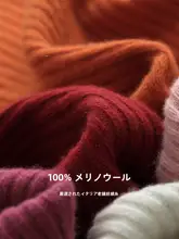 無縫一体型 100%ウール タートルネックトップス【バリー系・紫色・レディース】