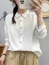 花柄レース襟長袖シャツ【ストレートフィット・コットン素材・ゆったりシルエット・大きいサイズ・春秋用】（セットアップ対応）