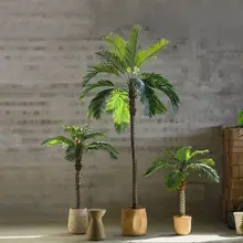 大型 本物そっくり 植物 グリーン植木鉢 偽ココヤシ室内 ショッピングモール 装飾