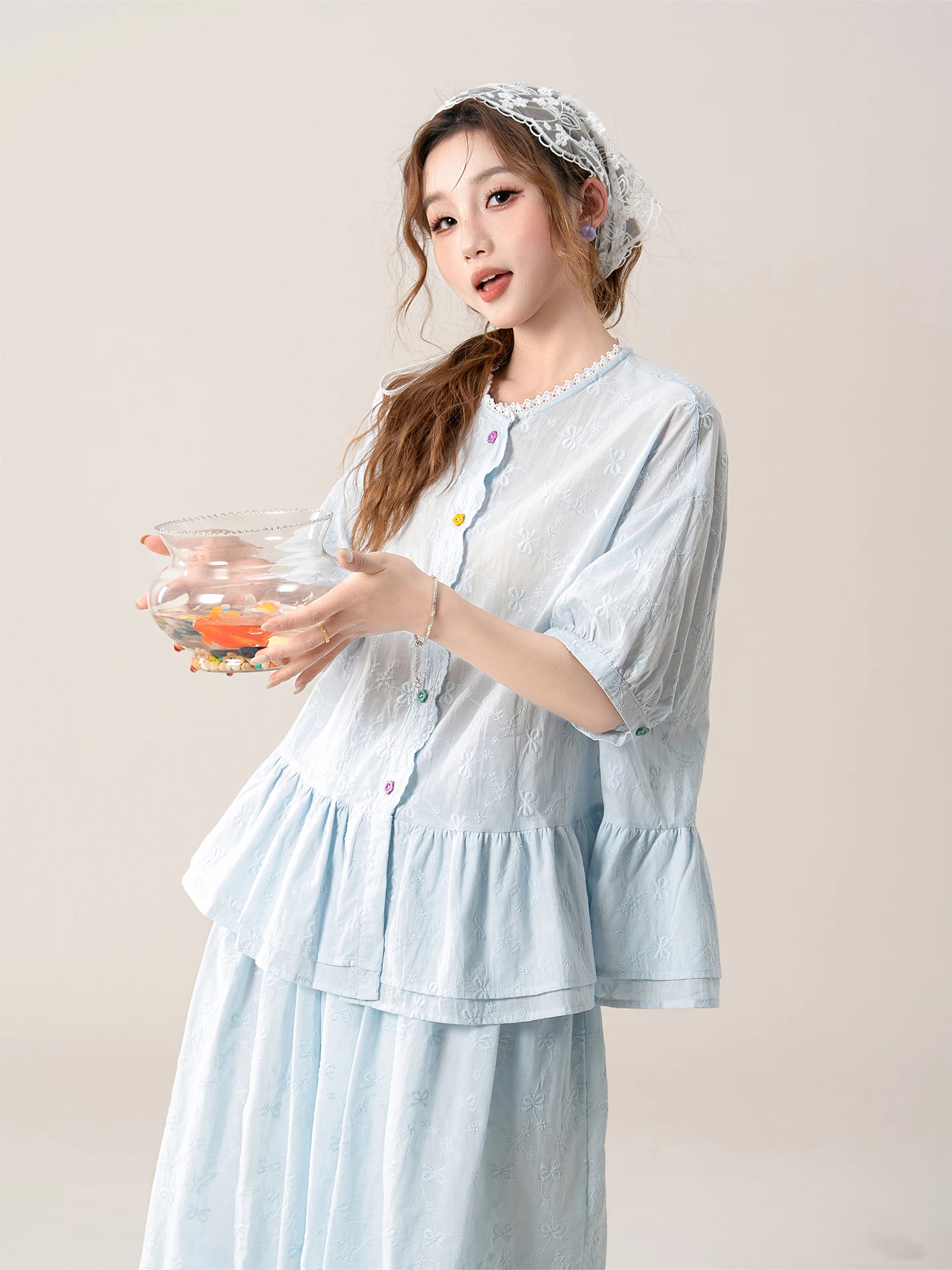 明るい服の選定ガイド：尚維洛「藍夢悠然」セットアップの実用性とシーン別適用