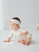 新生児用防風ヘアバンド【純綿・かわいいデザイン・帽子付き】