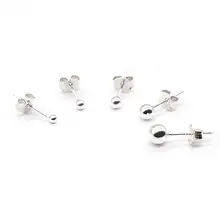 アレルギー対応 純銀製 ミニ耳飾り【シンプルデザイン・フック式】