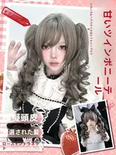 ショートヘアロリータウィッグ【全頭用・ツインテール・フランス風・人形感】
