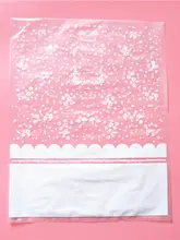 桜柄薄手ミニバッグ【化粧品収納・下着用・ハンドバッグ】