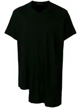 ユニークなデザイン！アシンメトリーカラーTシャツ【個性的な不規則な切り替え】