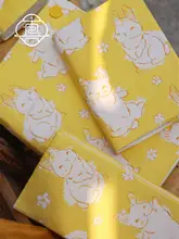 可愛い手作り布製カバーのA5/A6手帳用ブックカバー【ウサギデザイン・文芸ギフト】