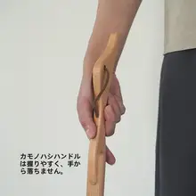 長柄ヒノキ製シューズスライダー【家用・妊婦や高齢者のための腰を曲げずに使える便利アイテム】