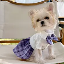 ペットドレス 犬 猫用 JK風 プリンセスワンピース 可愛い 小型犬 お出かけ