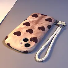 ハートデザインのスマホケース【液体シリコン・iPhone対応・柔らかい感触・全包防摔】