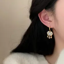 新中式デザイン 福鎖イヤリング【イヤリングタイプ・無耳穴・新年用】