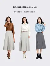 春にぴったりのブラウンシャツ【フランス風・リボン付き・通勤用】