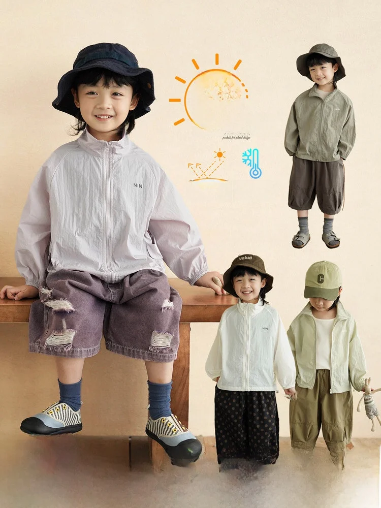 アウトドアで日差しが強い夏にどう対応する？子供向けの軽量透湿防UVパーカーが解決する