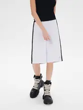 SNU 五分丈レーストリムショートパンツ【夏用・直筒・フィット・ホワイト】