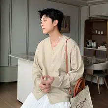 春季用リネンシャツジャケット【メンズ・ルーズフィット・カジュアル】