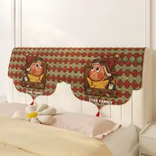 かわいい精霊デザインのベッドヘッドカバー【通年使用・防塵・シングルタイプ】