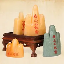 天然タイシャン石製 青石装飾品【欠角補修・アウトドア用】
