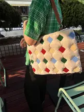ノートPCバッグ 枕型 刺繍 中綿入り 手提げ 「Tagi.OK」