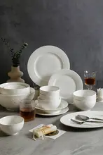 白色マンデラ模様の浮彫り陶器ご飯碗【美しいデザイン・スープボウル・盛り付け皿】