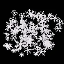 クリスマス用 ホワイトスノーフレーク デコレーション シールキット【子供向け・DIY手作り・不織布素材】