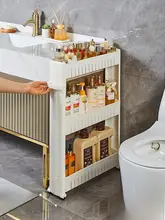 極薄デザインの浴室用トイレ横隙間収納ラック【スリムサイズ・省スペース利用】