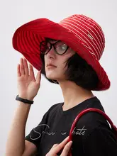 極上の柔らかさ！UPF50+の大きなツバを持つフリル装飾フィッシャーハット【夏用・紫外線対策】