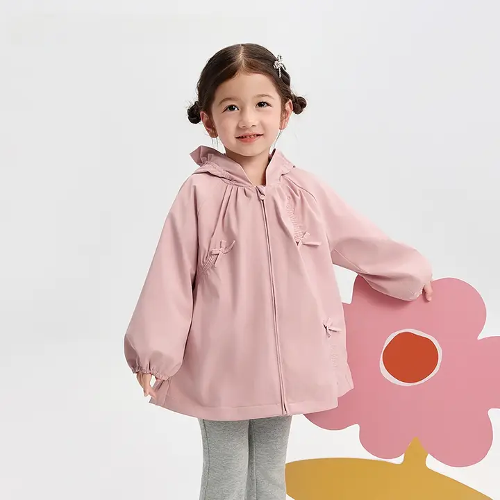 女児用春秋向けアウター【防風・撥水加工・ベビー用】