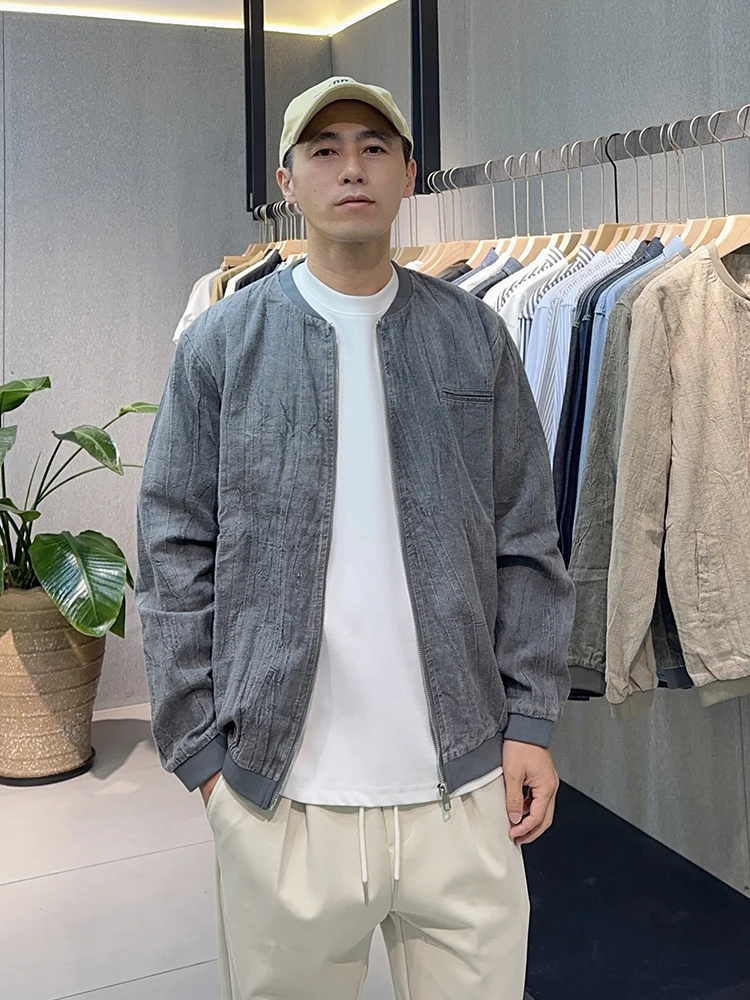 デニムジャケット メンズ コーデ 完全ガイド｜リネン素材の軽さと自然な着こなし術