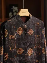 真丝香云纱立领のゆったりした小外套【極上の柔らかさ・春秋用】