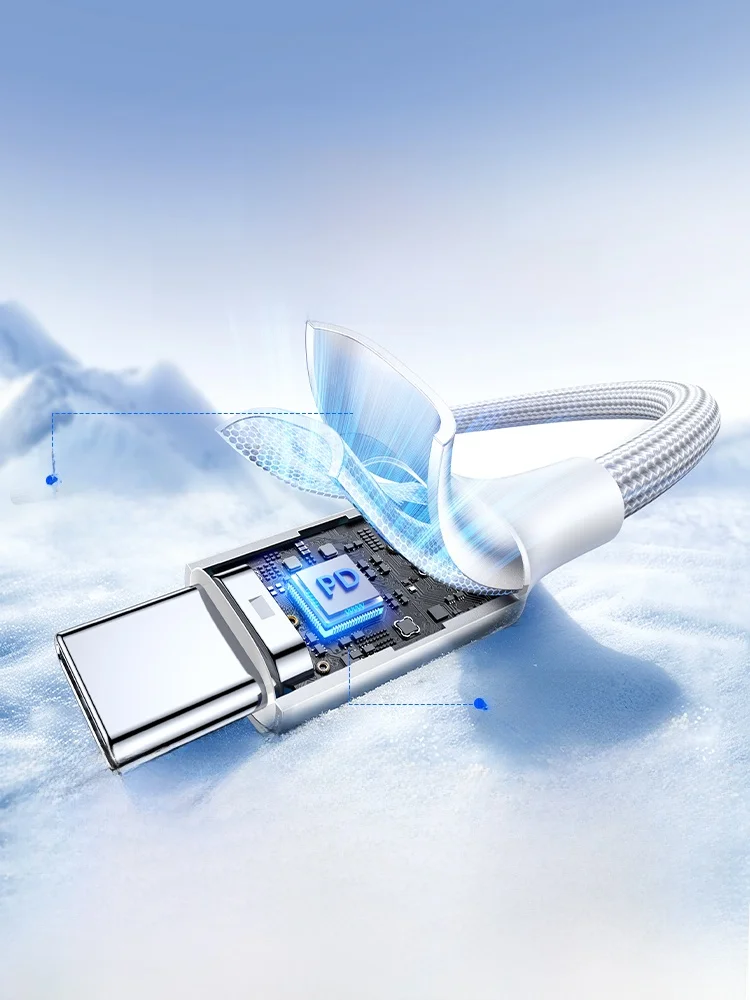 高効率USB-C充電ケーブル：急速充電対応の3メートル長さでデータ転送も可能