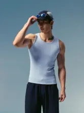 フィット感抜群な メンズトレーニングタンクトップ【リブ編み・ストレッチ素材】