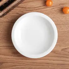 冷菜皿 パーティに最適 白磁 単色 丸型 幅広 おつまみ デザート