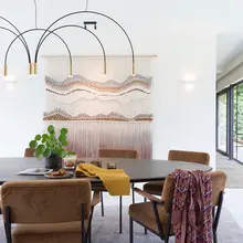 北欧手工編み大壁掛けタペストリー【ボヘミアンスタイル・寝室・リビング用装飾】