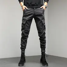 アウトドア用ワイドフィット男性用カーゴパンツ【束脚デザイン・多ポケット・春秋向け】