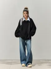 シャツカラー付きツイストニットセーター【女性用・秋冬・スタイル】（セットアップ対応）