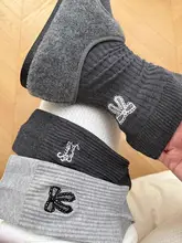 ソックス レディース グレー系 左右非対称デザイン ガーリー 通気性 快適 春
